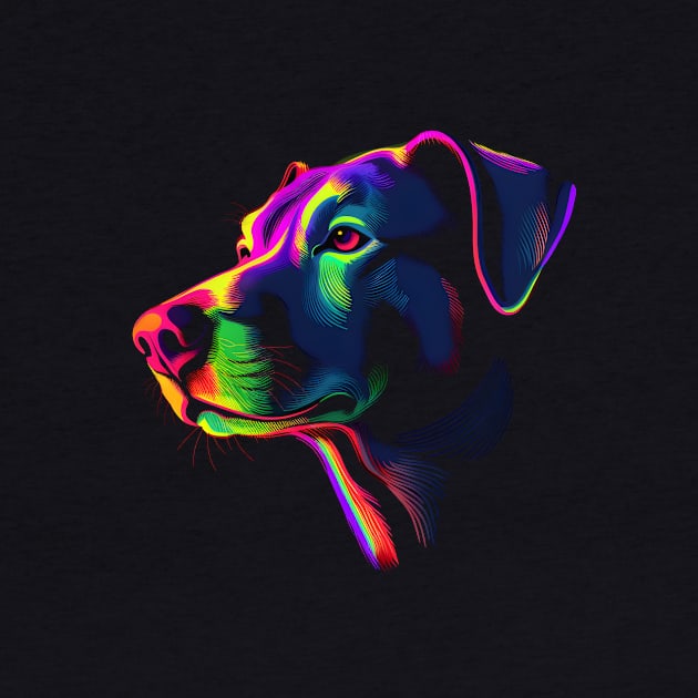 Neon Doggo by Everythingiscute